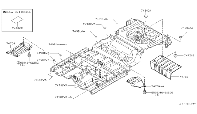 2006 Nissan Murano Floor Fitting Diagram 2