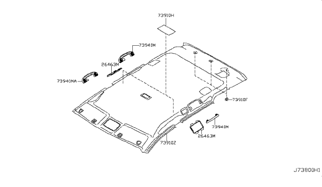 2006 Nissan Murano Roof Trimming Diagram 1