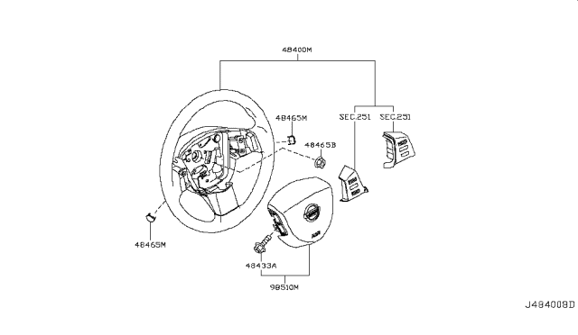 2007 Nissan Murano Steering Wheel Diagram