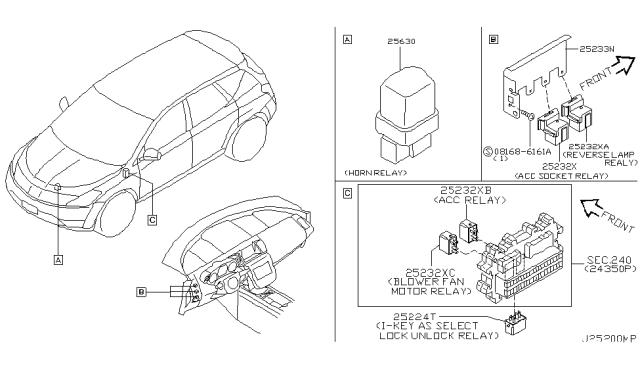 2005 Nissan Murano Relay Diagram 1