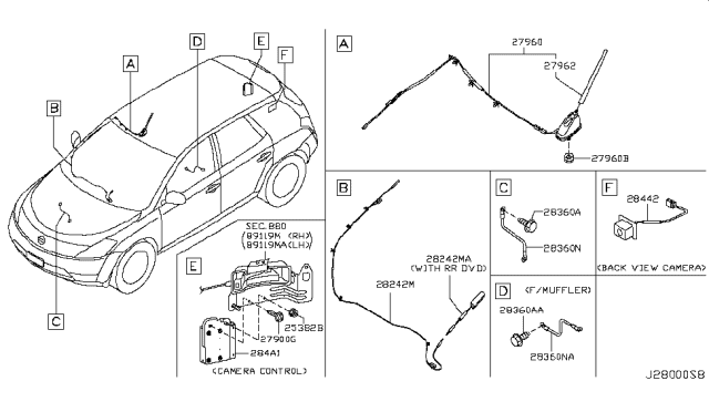 2005 Nissan Murano Audio & Visual Diagram 2