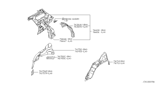 2003 Nissan Murano Body Side Panel Diagram 3