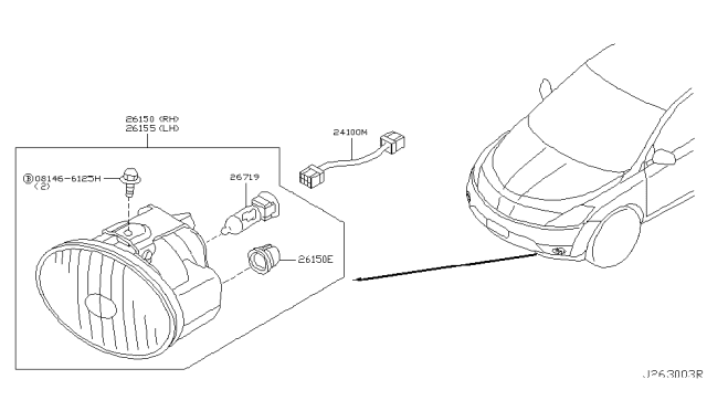 2005 Nissan Murano Fog,Daytime Running & Driving Lamp Diagram 1