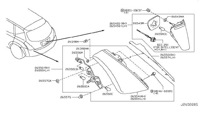 2004 Nissan Murano Rear Combination Lamp Diagram 1