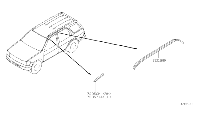 2003 Nissan Pathfinder Body Side Molding Diagram