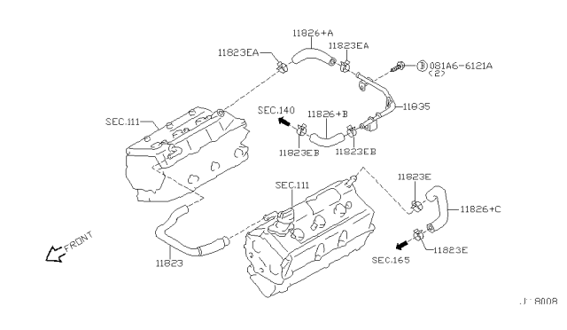 2003 Nissan Pathfinder Crankcase Ventilation Diagram 3