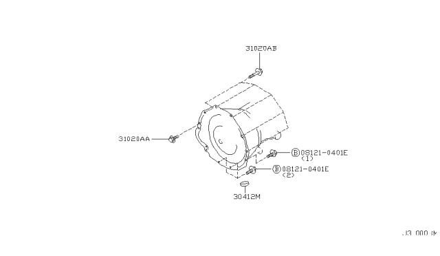 2001 Nissan Pathfinder Auto Transmission,Transaxle & Fitting Diagram 8