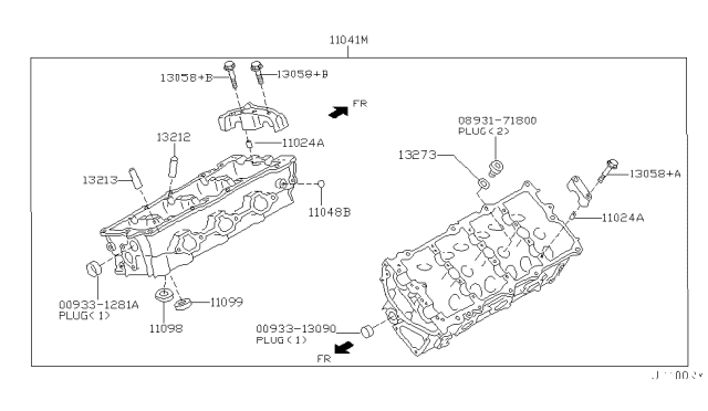 2003 Nissan Pathfinder Cylinder Head & Rocker Cover Diagram 5