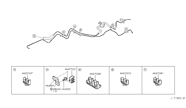 2002 Nissan Pathfinder Fuel Piping - Diagram 4