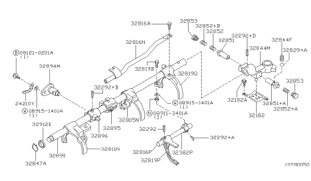 2002 Nissan Pathfinder Transmission Shift Control Diagram 4