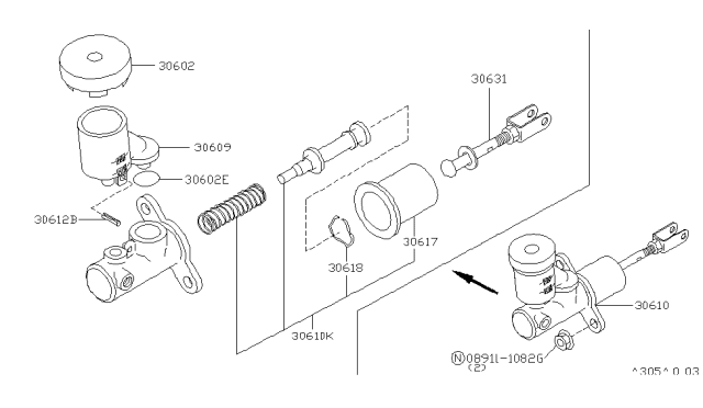 1996 Nissan Pathfinder Clutch Master Cylinder Diagram