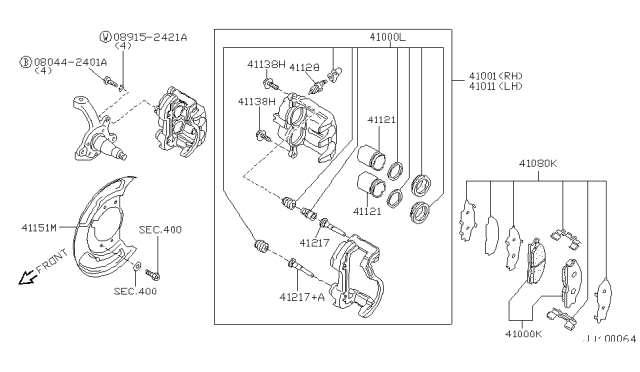 1997 Nissan Pathfinder Front Brake Diagram 2