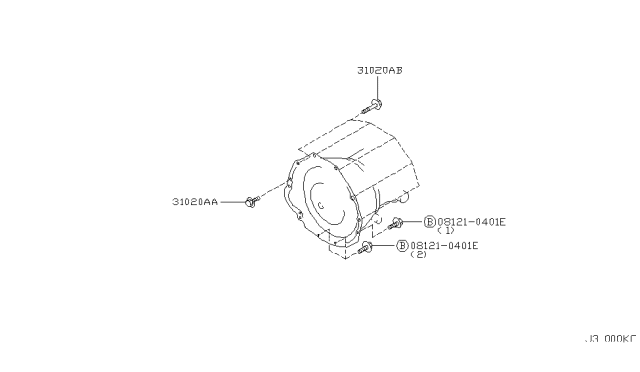 2002 Nissan Pathfinder Auto Transmission,Transaxle & Fitting Diagram 7