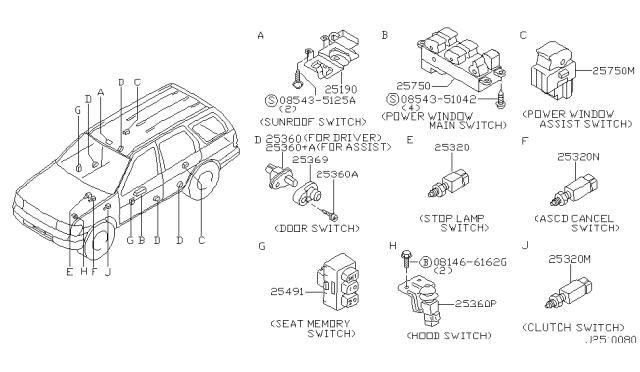 2002 Nissan Pathfinder Switch - Diagram 4