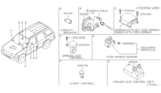 2002 Nissan Pathfinder Electrical Unit Diagram 5