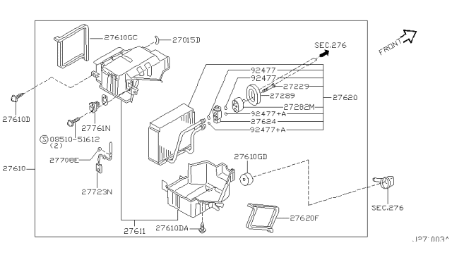 2002 Nissan Pathfinder Cooling Unit - Diagram 1