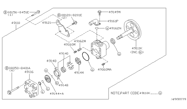 2000 Nissan Pathfinder Power Steering Pump Diagram 3