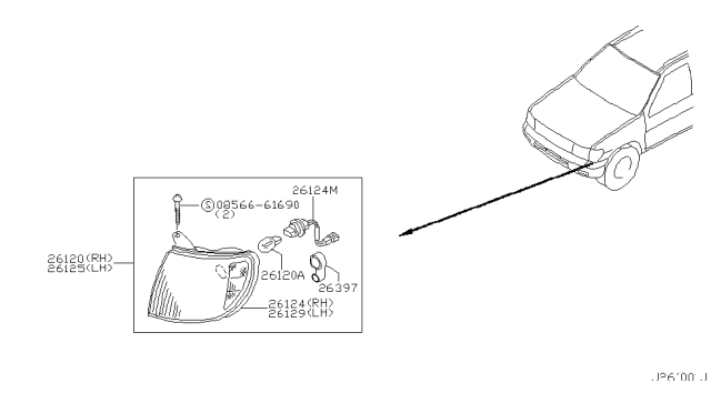 2003 Nissan Pathfinder Front Combination Lamp Diagram 2