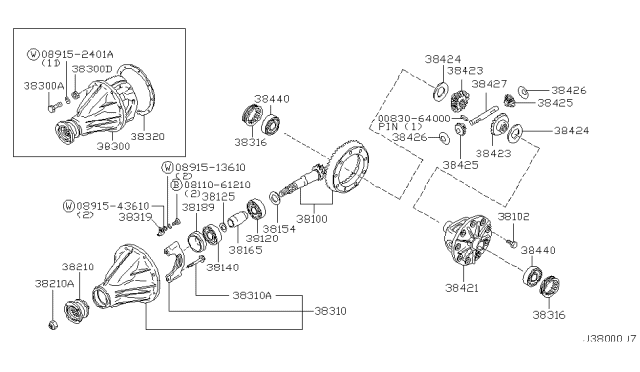 2004 Nissan Pathfinder Rear Final Drive - Diagram 3