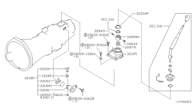 2003 Nissan Pathfinder Transmission Shift Control Diagram 2