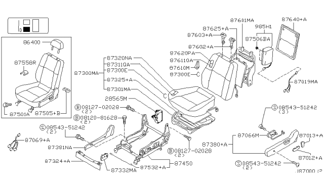 2000 Nissan Pathfinder Front Seat Diagram 4