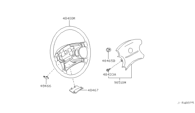 2000 Nissan Pathfinder Steering Wheel Diagram 1