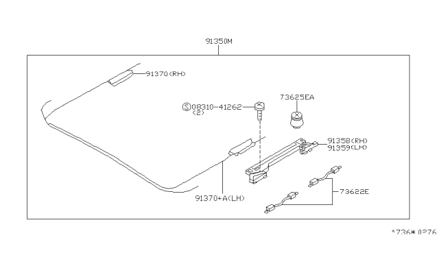 2004 Nissan Pathfinder Sun Roof Parts Diagram 2