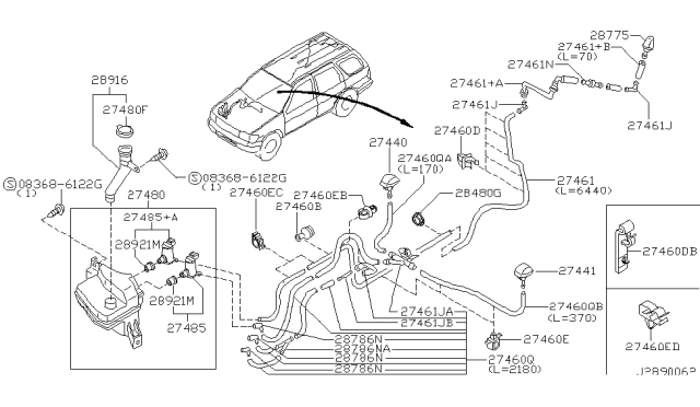 2003 Nissan Pathfinder Windshield Washer Diagram 2