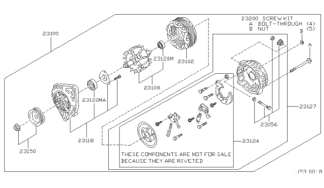 1999 Nissan Pathfinder Cover Assy-Rear Diagram for 23127-0W007