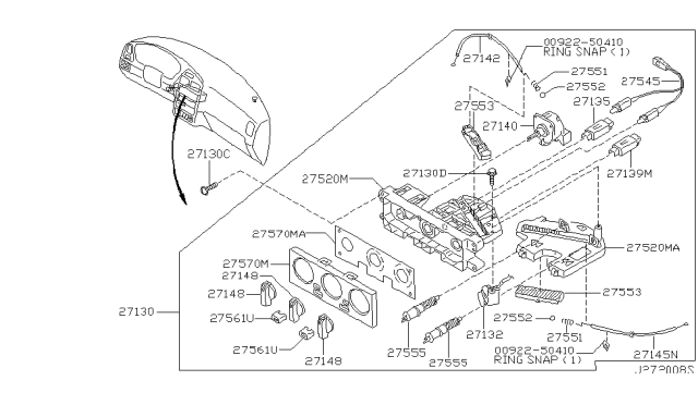 2003 Nissan Pathfinder Screw Diagram for 27111-4W308