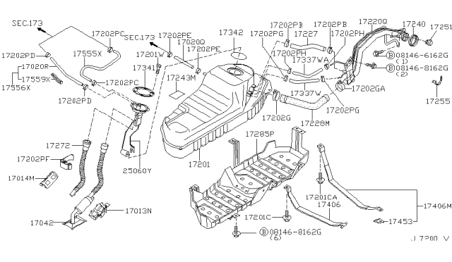 2003 Nissan Pathfinder Fuel Tank Diagram 3