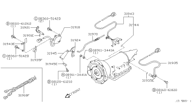 2002 Nissan Pathfinder Control Switch & System Diagram 7