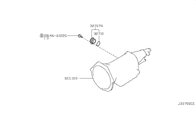 2002 Nissan Pathfinder Speedometer Pinion - Diagram 3