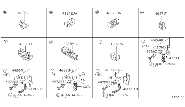 2001 Nissan Pathfinder Brake Piping & Control Diagram 2