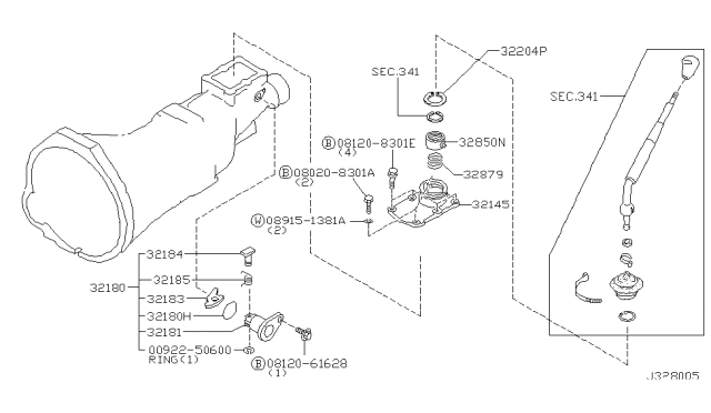 2001 Nissan Pathfinder Transmission Shift Control Diagram 3