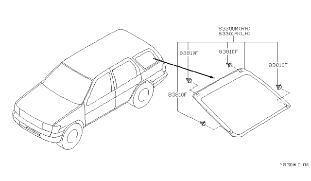 2003 Nissan Pathfinder Side Window Diagram