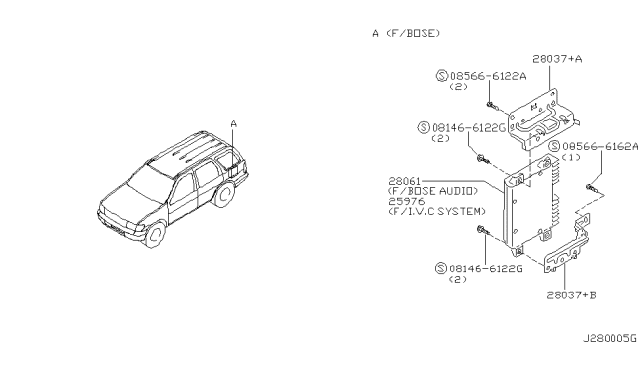 2001 Nissan Pathfinder Audio & Visual Diagram 8