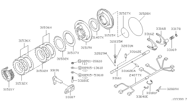 2002 Nissan Pathfinder Transfer Shift Lever,Fork & Control - Diagram 4