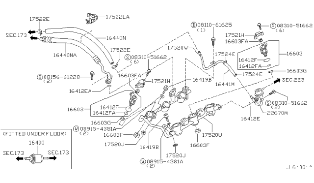 2002 Nissan Pathfinder Regulator Assembly-Pressure Diagram for 22670-5L320