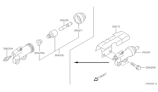 2001 Nissan Pathfinder Clutch Operating Cylinder Diagram 2