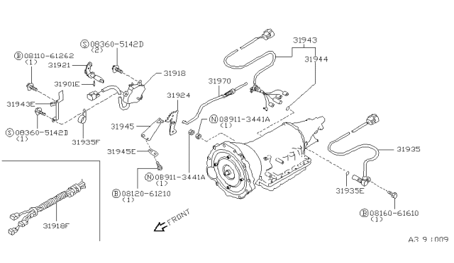 2001 Nissan Pathfinder Control Switch & System Diagram 2