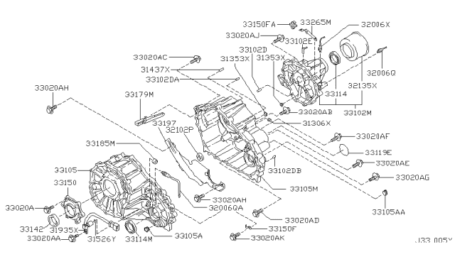 2004 Nissan Pathfinder Transfer Case Diagram 3