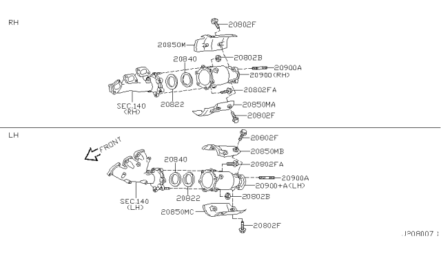 2003 Nissan Pathfinder Catalyst Converter,Exhaust Fuel & URE In Diagram 2