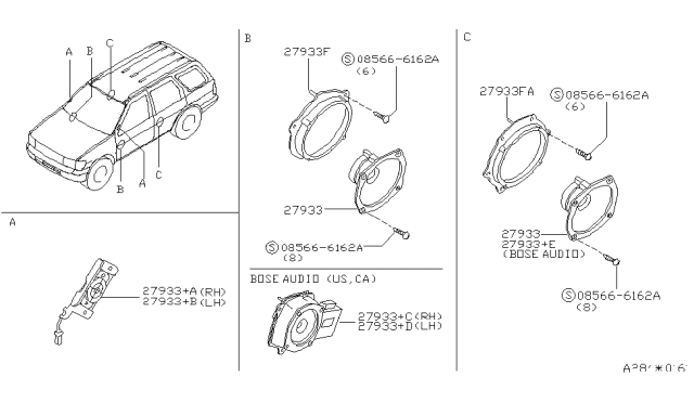 1999 Nissan Pathfinder Speaker Diagram 2