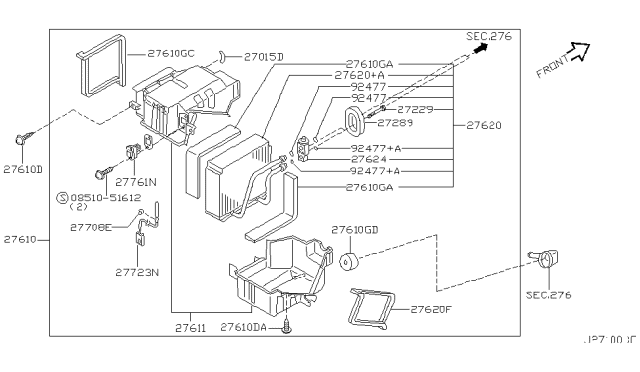 2003 Nissan Pathfinder Cooling Unit Diagram 3