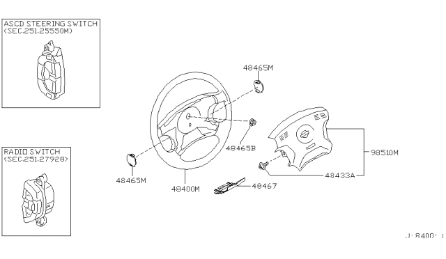 2002 Nissan Pathfinder Steering Wheel Diagram 2