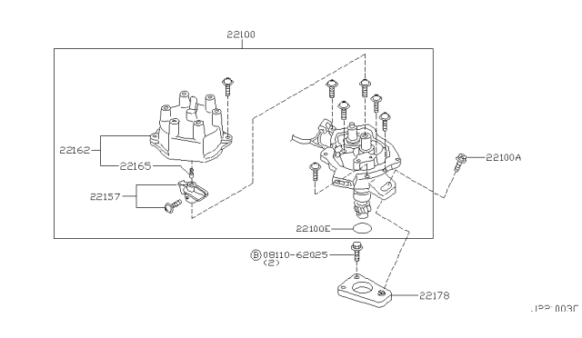 2003 Nissan Pathfinder Distributor & Ignition Timing Sensor Diagram 1