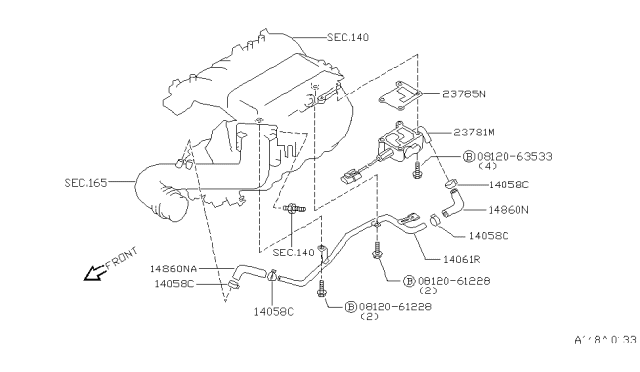 1996 Nissan Pathfinder IACV-Aac Valve Diagram for 23781-0W000