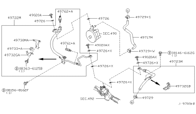 2001 Nissan Pathfinder Power Steering Piping Diagram 3