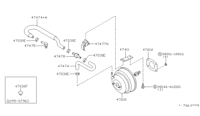 1996 Nissan Pathfinder Brake Servo & Servo Control Diagram